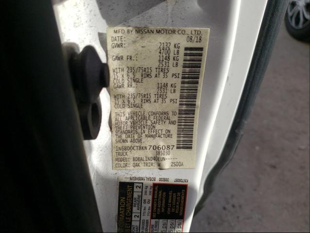 Photo 10 from auction – 2019 NISSAN FRONTIER S with VIN 1N6BD0CT8KN706087
