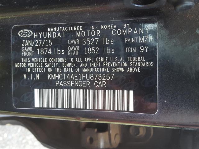 Photo 10 from auction – 2015 HYUNDAI ACCENT GLS with VIN KMHCT4AE1FU873257