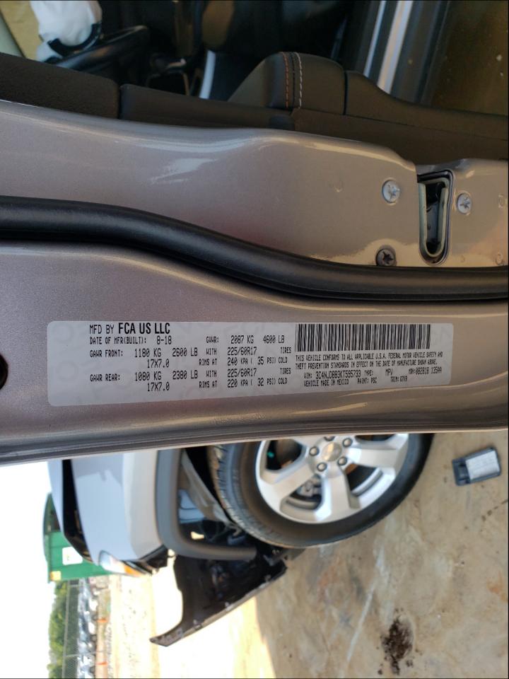 Photo 10 from auction – 2019 JEEP COMPASS LA with VIN 3C4NJDBB3KT595733