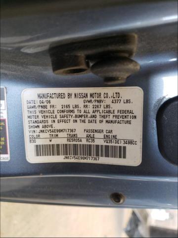 Photo 10 from auction – 2006 INFINITI G35 with VIN JNKCV54E96M717367