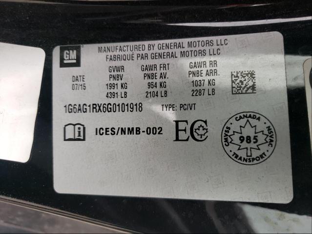 Photo 10 from auction – 2016 CADILLAC ATS with VIN 1G6AG1RX6G0101918