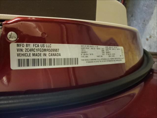 Photo 10 from auction – 2021 CHRYSLER PACIFICA T with VIN 2C4RC1FG3MR509987