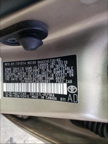 Photo 10 from auction – 2010 TOYOTA COROLLA BA with VIN 2T1BU4EE2AC502881
