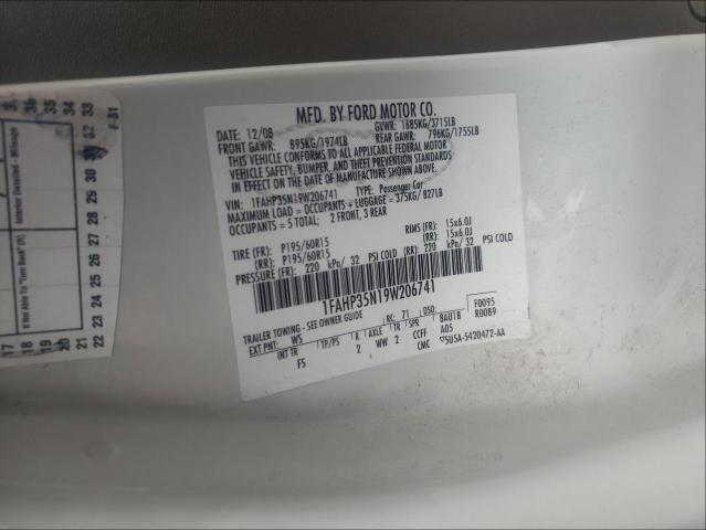 Photo 10 from auction – 2009 FORD FOCUS SE with VIN 1FAHP35N19W206741