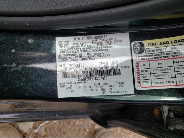 Photo 10 from auction – 2012 FORD FUSION with VIN 3FAHP0DC9CR257493