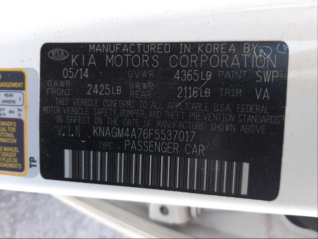 Photo 10 from auction – 2015 KIA OPTIMA LX with VIN KNAGM4A76F5537017