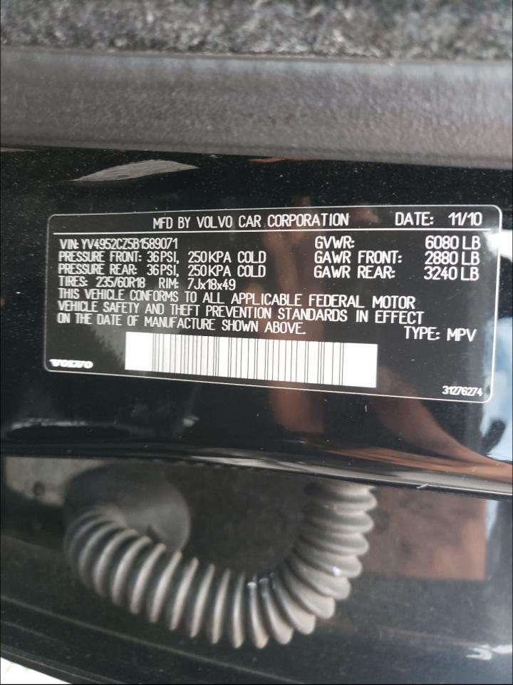 Photo 10 from auction – 2011 VOLVO XC90 3.2 with VIN YV4952CZ5B1589071