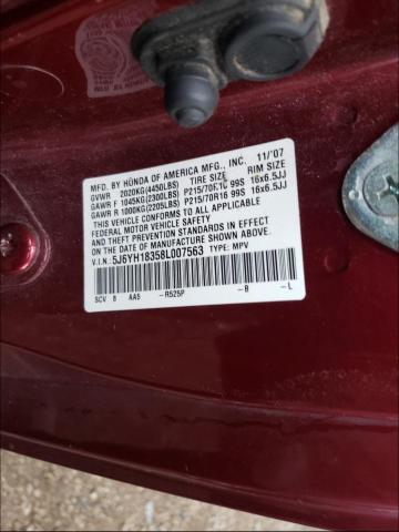 Photo 10 from auction – 2008 HONDA ELEMENT LX with VIN 5J6YH18358L007563