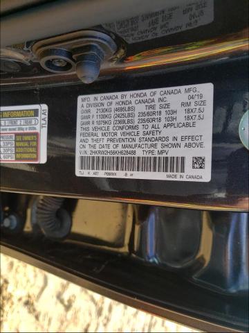 Photo 10 from auction – 2019 HONDA CR-V EX with VIN 2HKRW2H56KH628488