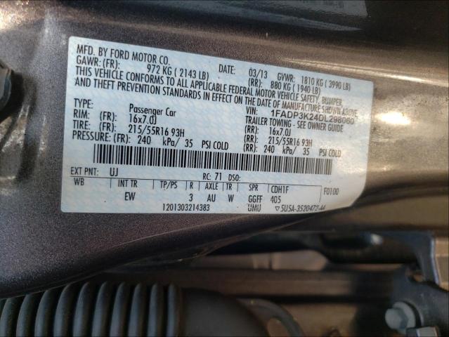 Photo 10 from auction – 2013 FORD FOCUS SE with VIN 1FADP3K24DL298060