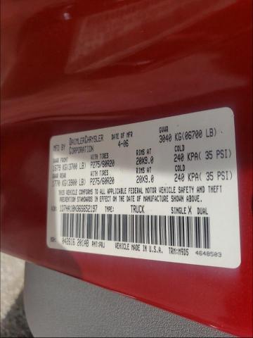 Photo 10 from auction – 2006 DODGE RAM 1500 S with VIN 1D7HA18N36S652197