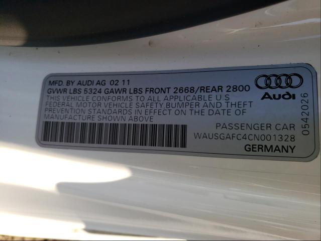 Фото 10 с аукциона – 2012 AUDI A7 PRESTIG с VIN WAUSGAFC4CN001328