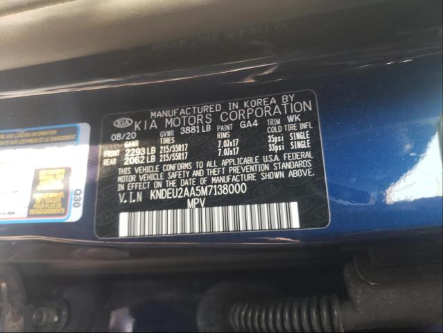 Photo 10 from auction – 2021 KIA SELTOS S with VIN KNDEU2AA5M7138000