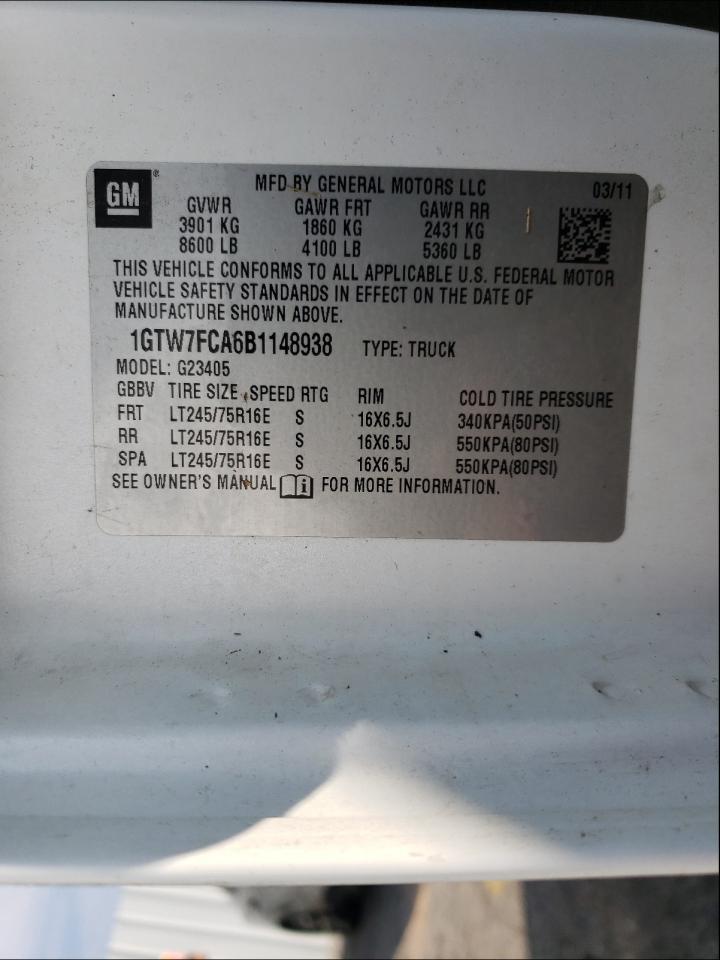 Photo 10 from auction – 2011 GMC SAVANA G25 with VIN 1GTW7FCA6B1148938