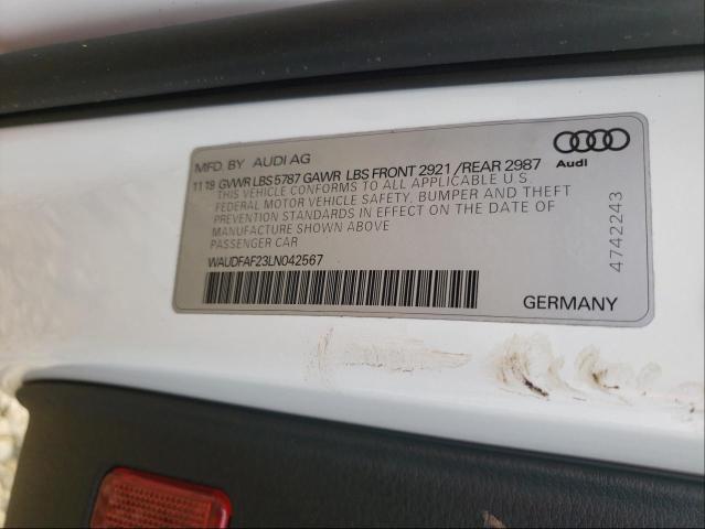 Photo 10 from auction – 2020 AUDI S6 PREMIUM with VIN WAUDFAF23LN042567