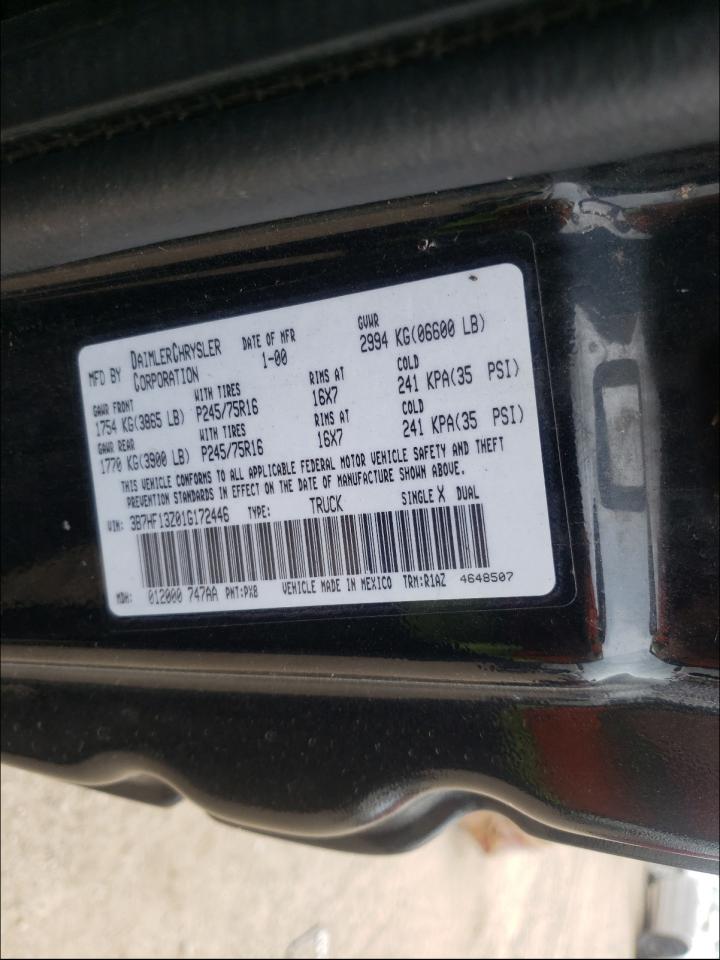 Photo 10 from auction – 2001 DODGE RAM 1500 with VIN 3B7HF13Z01G172446