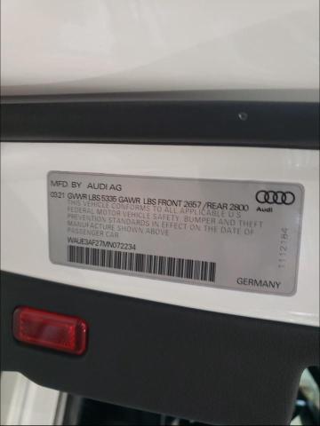 Photo 10 from auction – 2021 AUDI A6 PREMIUM with VIN WAUE3AF27MN072234