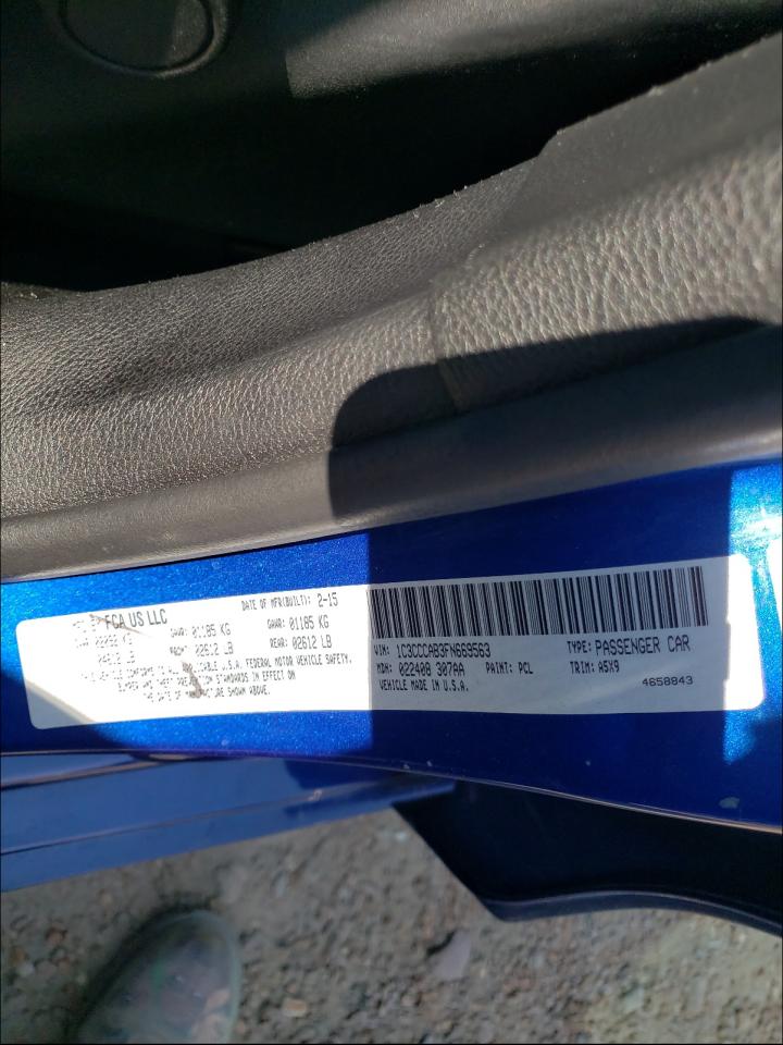 Photo 10 from auction – 2015 CHRYSLER 200 LIMITE with VIN 1C3CCCAB3FN669563