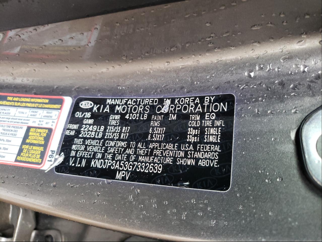 Photo 10 from auction – 2016 KIA SOUL + with VIN KNDJP3A53G7332639