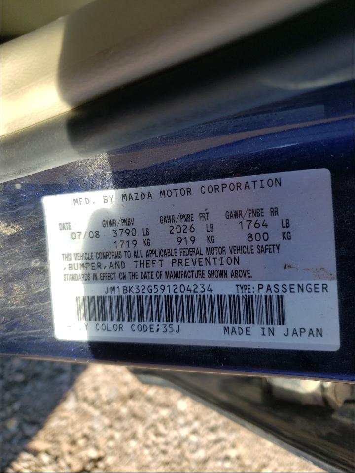 Photo 10 from auction – 2009 MAZDA 3 I with VIN JM1BK32G591204234