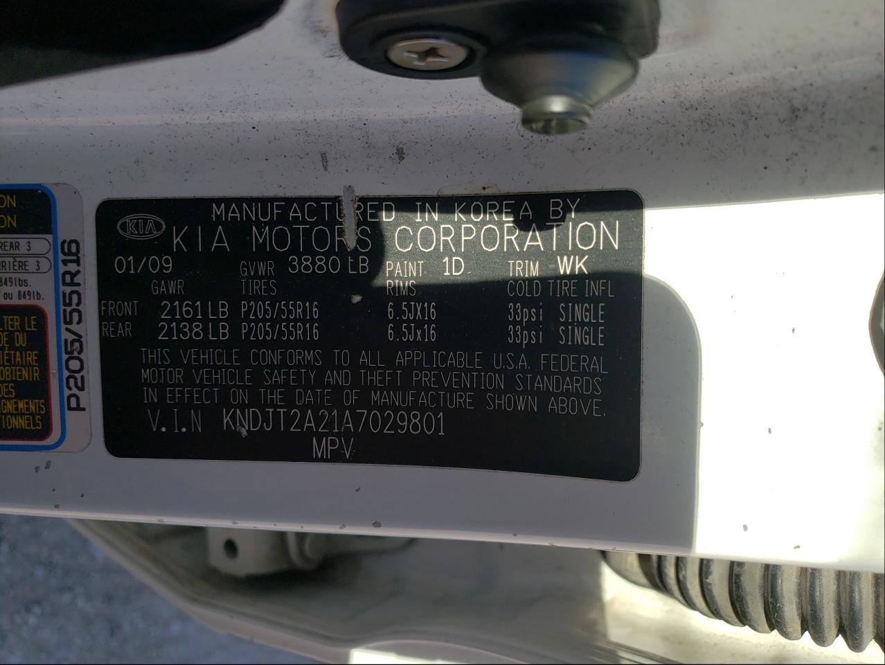 Photo 10 from auction – 2010 KIA SOUL with VIN KNDJT2A21A7029801