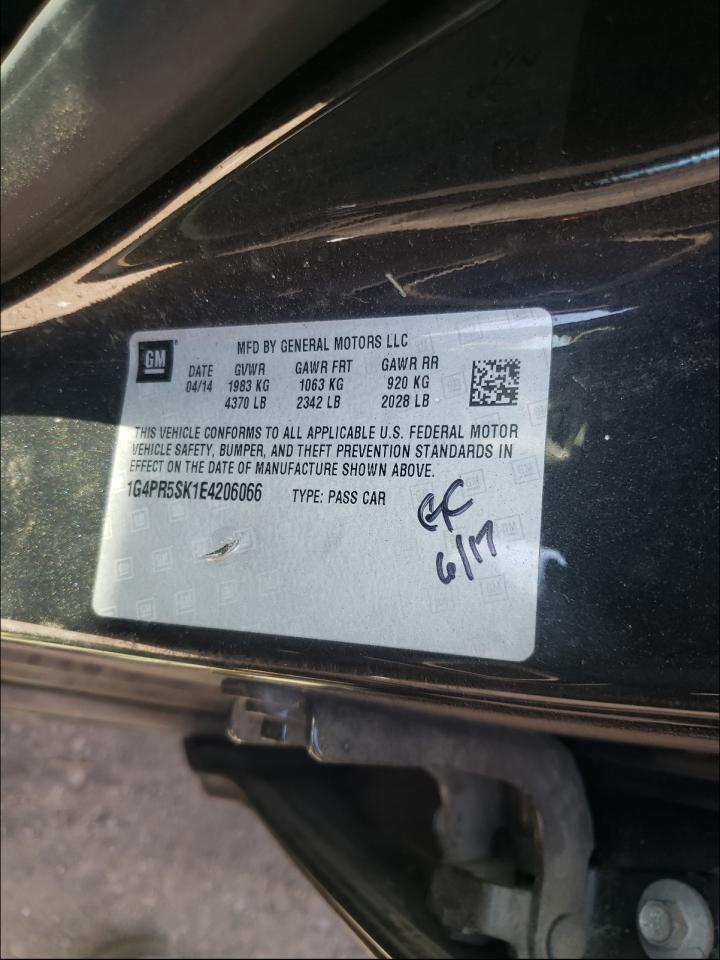 Photo 10 from auction – 2014 BUICK VERANO CON with VIN 1G4PR5SK1E4206066