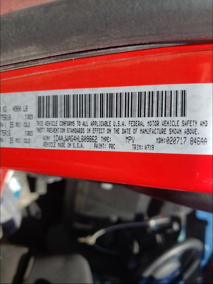 Photo 10 from auction – 2017 JEEP WRANGLER S with VIN 1C4AJWAG4HL609862