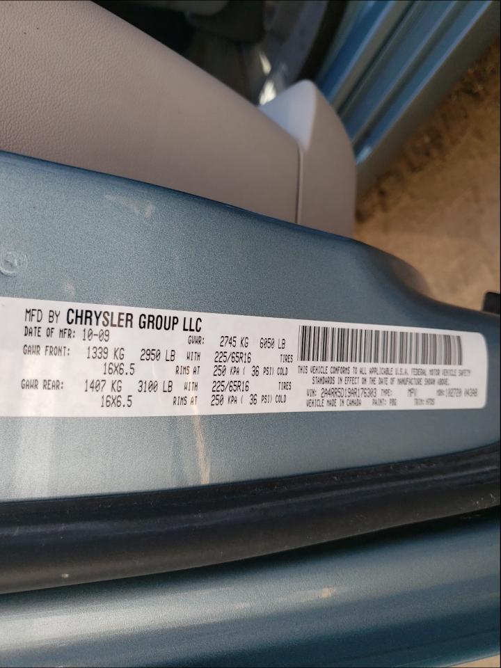 Photo 10 from auction – 2010 CHRYSLER TOWN & COU with VIN 2A4RR5D19AR176303