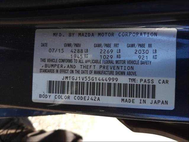 Photo 10 from auction – 2016 MAZDA 6 TOURING with VIN JM1GJ1V55G1444999