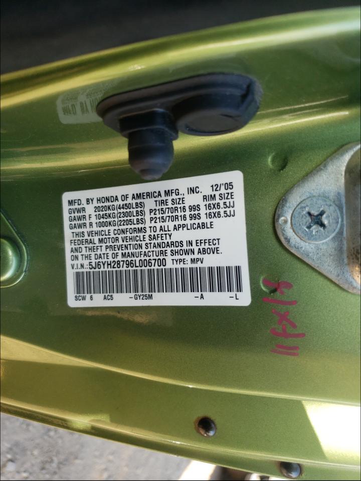Photo 10 from auction – 2006 HONDA ELEMENT with VIN 5J6YH28796L006700