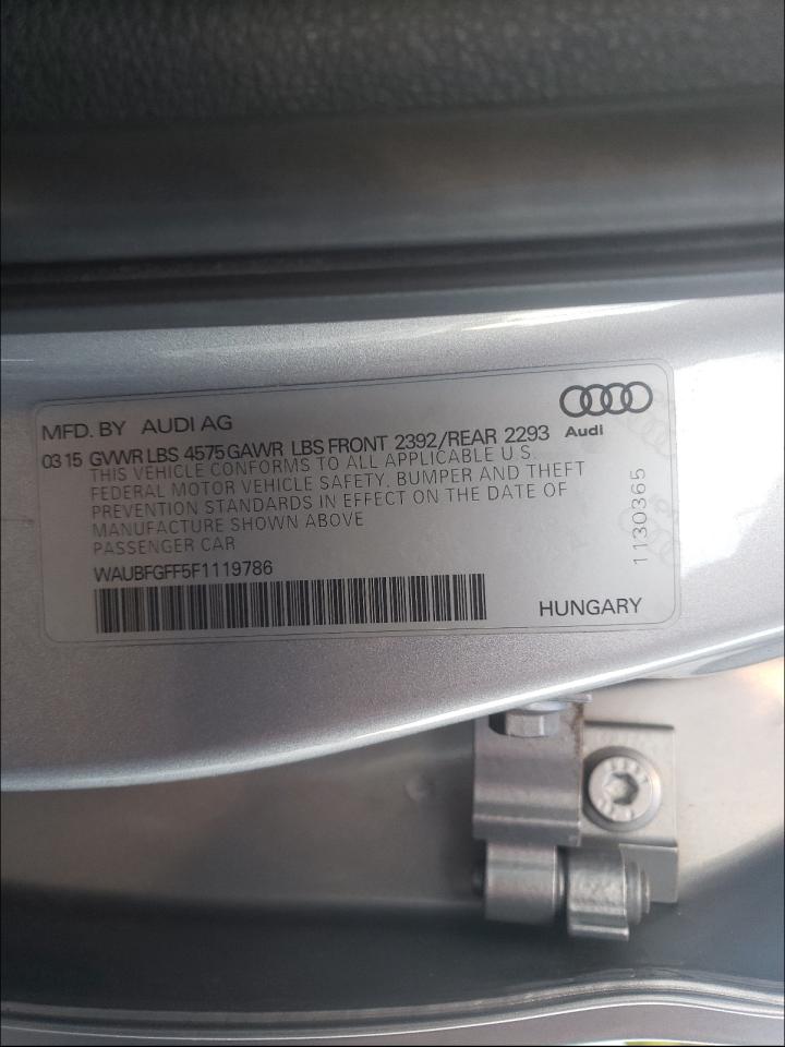 Photo 10 from auction – 2015 AUDI A3 with VIN WAUBFGFF5F1119786