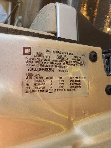 Photo 10 from auction – 2008 PONTIAC TORRENT with VIN 2CKDL43F586056852