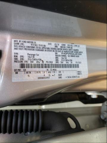 Photo 10 from auction – 2018 FORD FOCUS SE with VIN 1FADP3FE9JL291024