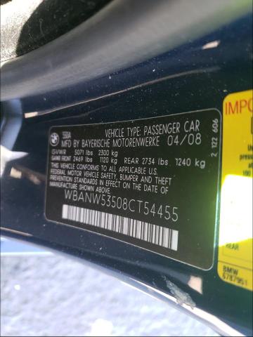 Photo 10 from auction – 2008 BMW 550 I with VIN WBANW53508CT54455
