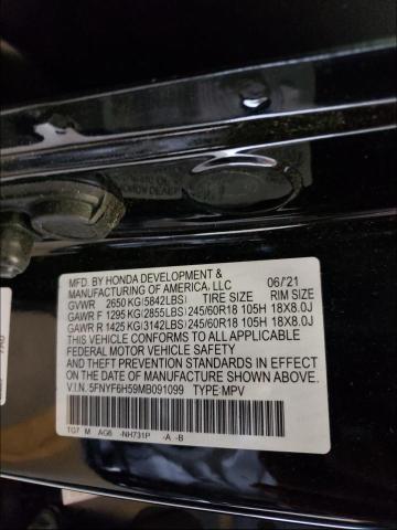 Photo 10 from auction – 2021 HONDA PILOT EXL with VIN 5FNYF6H59MB091099