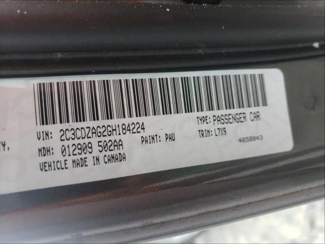 Photo 10 from auction – 2016 DODGE CHALLENGER with VIN 2C3CDZAG2GH184224