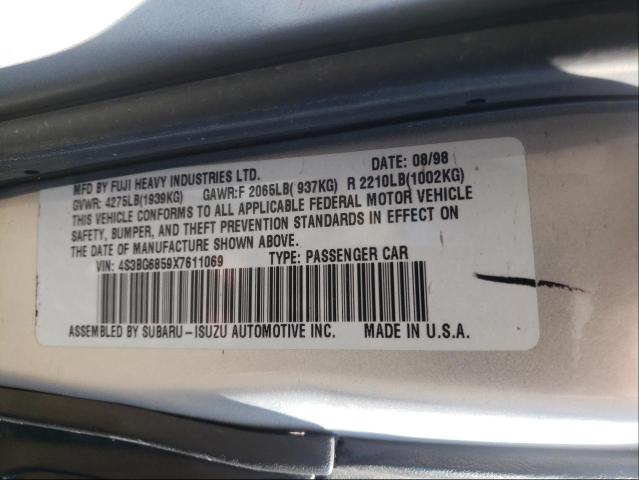 Photo 10 from auction – 1999 SUBARU LEGACY OUT with VIN 4S3BG6859X7611069