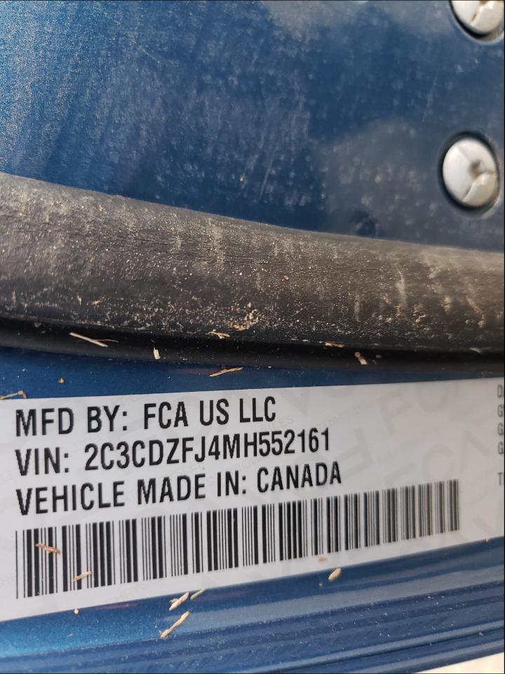 Photo 10 from auction – 2021 DODGE CHALLENGER with VIN 2C3CDZFJ4MH552161