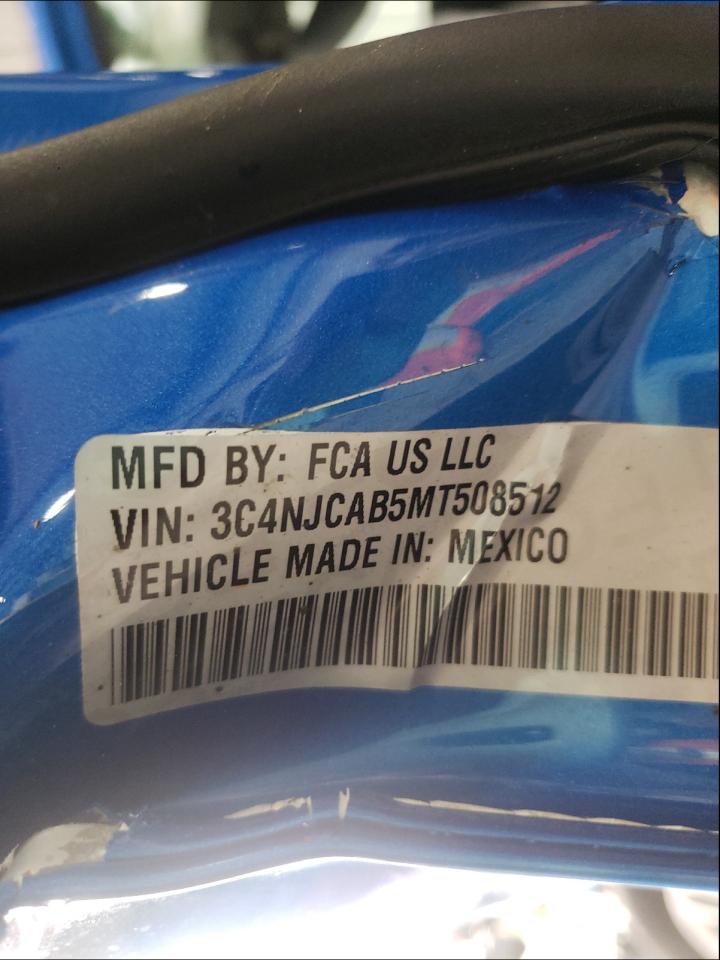 Foto 10 de la subasta – 2021 JEEP COMPASS SP con VIN 3C4NJCAB5MT508512