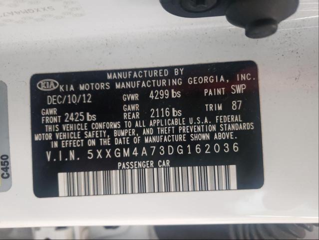 Photo 10 from auction – 2013 KIA OPTIMA LX with VIN 5XXGM4A73DG162036