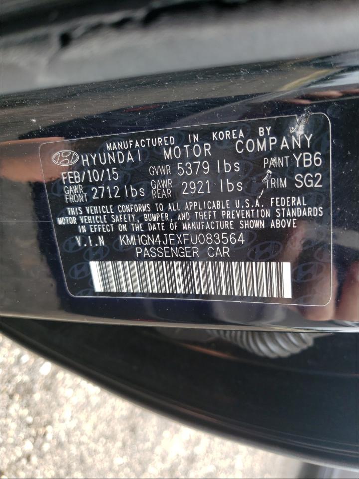 Photo 10 from auction – 2015 HYUNDAI GENESIS 3. with VIN KMHGN4JEXFU083564