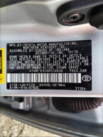 Zdjęcie 10 z aukcji – 2016 TOYOTA CAMRY LE z VIN 4T4BF1FK2GR530836