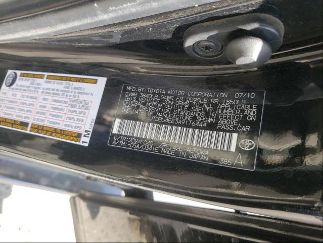 Photo 10 from auction – 2010 TOYOTA COROLLA BA with VIN JTDBU4EE3A9116444