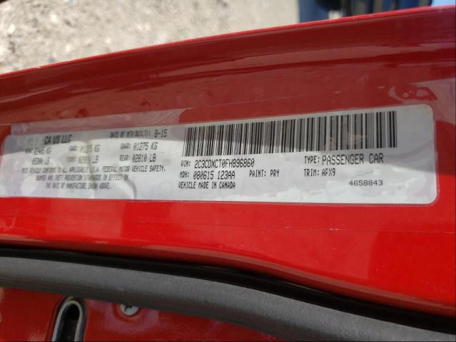 Photo 10 from auction – 2015 DODGE CHARGER R/ with VIN 2C3CDXCT0FH896860