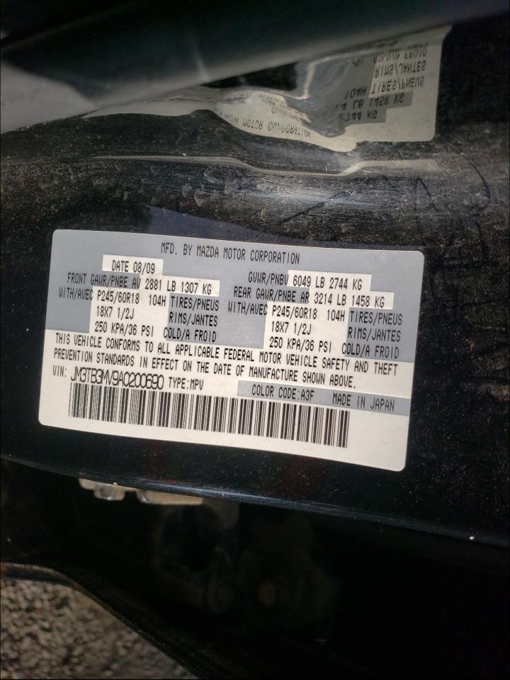 Photo 10 from auction – 2010 MAZDA CX-9 with VIN JM3TB3MV9A0200690