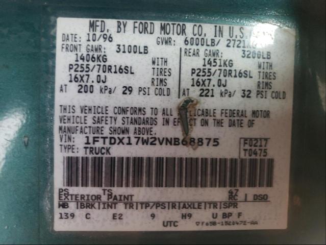 Photo 10 from auction – 1997 FORD F150 with VIN 1FTDX17W2VNB68875