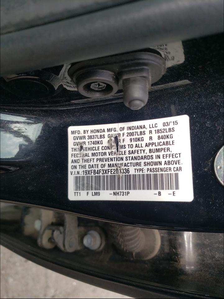 Photo 10 from auction – 2015 HONDA CIVIC HYBR with VIN 19XFB4F3XFE201336