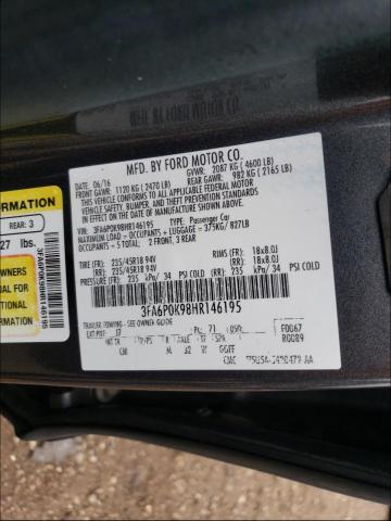 Photo 10 from auction – 2017 FORD FUSION TIT with VIN 3FA6P0K98HR146195
