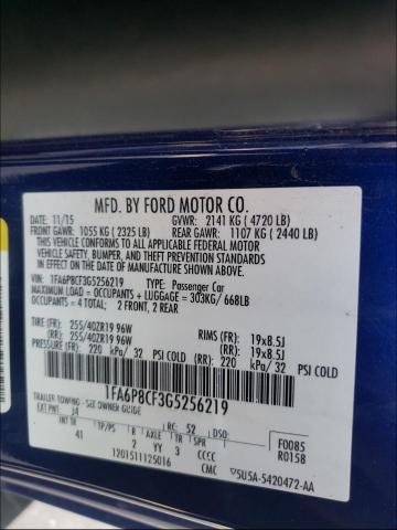 Photo 10 from auction – 2016 FORD MUSTANG GT with VIN 1FA6P8CF3G5256219