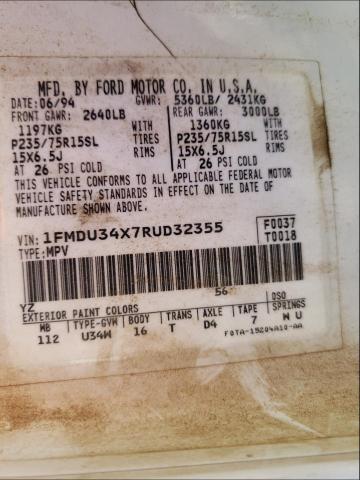 Photo 10 from auction – 1994 FORD EXPLORER with VIN 1FMDU34X7RUD32355